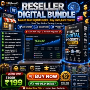 "Reseller Digital Products Bundle: Launch Your Digital Empire - Buy Once, Earn Forever"